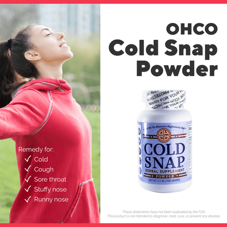 OHCO Cold Snap Vegan Powder for Immune Support - For All Ages (3.5 Ounces)