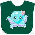 thumbnail image 3 of Inktastic Cute Octopus Blue with Star Boys or Girls Baby Bib, 3 of 4