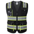 thumbnail image 1 of Chaleco de seguridad JKSafety Hi Vis reflectante para hombre y mujer negro XXL, 1 of 5