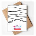 thumbnail image 1 of Irregular Line Texture Art Deco Fashion Happy Birthday Greeting Cards Envelopes Blank, 1 of 3