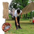 thumbnail image 1 of Feltree Outdoor Windproof Rope Tent Rope Reflective Rope Rope Fixed Tied Rope Camp Adjustment Rope Thickened and Lengthened with Adjustment Buckle 5 Meters, 1 of 7