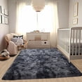 thumbnail image 3 of Soft Fluffy Area Rug for Bedroom, Indoor Modern Tie-dyed Black&grey Plush Shaggy Rugs 5x7 Feet, Non-Slip Fuzzy Shag Floor Carpet for Living Room, Throw Rugs for Home Decor, 3 of 15