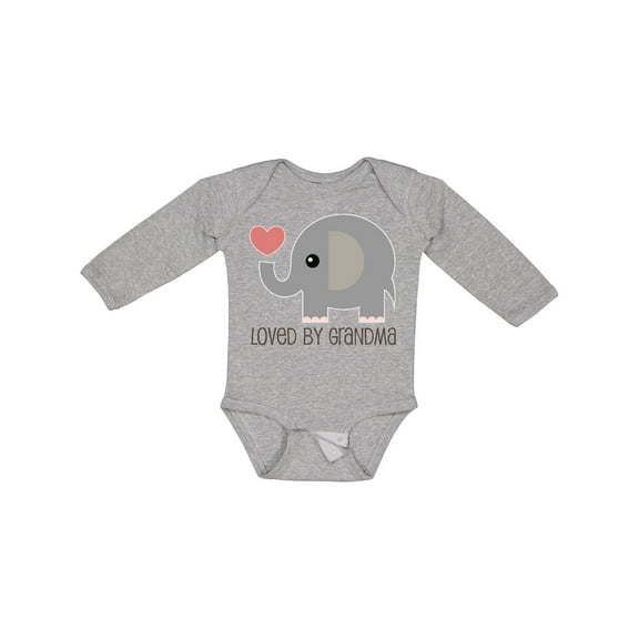 Inktastic Loved by Grandma Cute Grandchild Boys or Girls Long Sleeve Baby Bodysuit