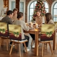 thumbnail image 5 of Christmas Bells Chair Covers Set of 8 Xmas Bell Sandpins Gold Red Winter Decoration Chair Back Covers Stretch Removable Washable Slipcovers Protector for Dining Room Kitchen Party Decor, 5 of 5