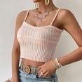 thumbnail image 5 of UYISJ Camisole for Women V Neck Sleeveless Crop Top Spaghetti Strap Ribbed Knit Tank Top, 5 of 6