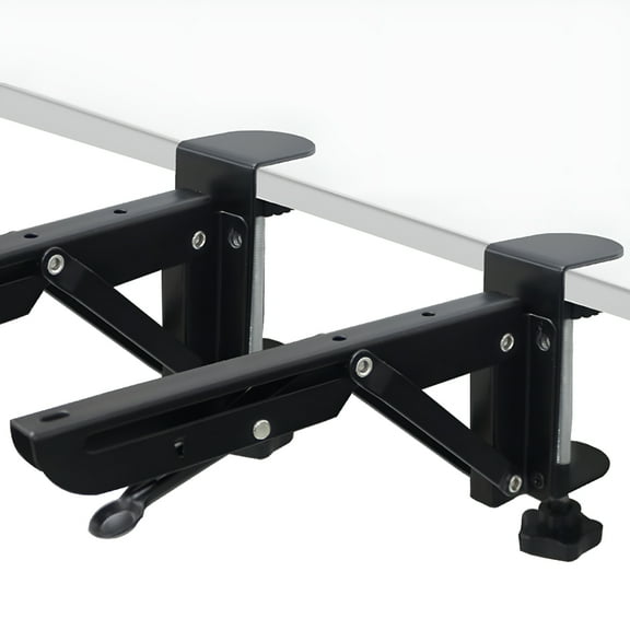 LAMIRO 2 Pieces Under Desk Keyboard Tray Extender for Home Office Keyboard Platform