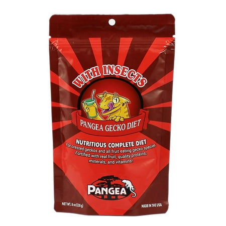 Pangea Fruit Mix Crested Gecko Diet; With Insects, 8 (Best Crested Gecko Food)
