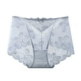 thumbnail image 4 of HUPOM Sexy Underwear For Women Women’S Underwear Briefs Low waist Elastic Waist Solid Thong Gray 2XL, 4 of 4