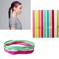 thumbnail image 4 of Fashion Women Girl Double Band Anti-Slip Sports Yoga Elastic Headband Hairband, 4 of 7