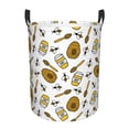 thumbnail image 6 of Lsque Honey pattern Laundry Hamper Basket, Tall Woven Rope Hamper Basket for Clothes, Lightweight Storage Basket, Collapsible Waterproof-Medium, 6 of 8