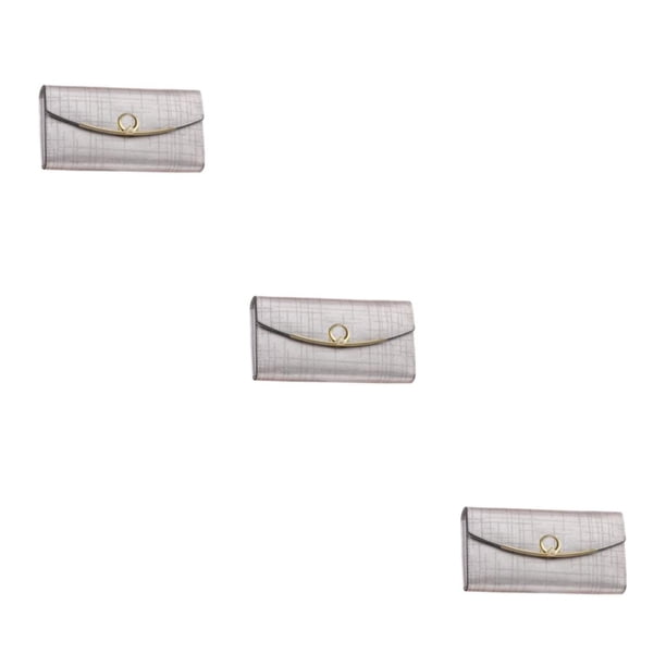 Cartera de cuero Sonducket para mujer tarjetero Rectangular con botón a presión y bolsillo con cremallera