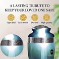 thumbnail image 5 of Ample Crimination URN Without Engraving | Large 10.5" Elegant Memorial Urn for Ashes with Meena Floral Design & Engraving Option ACU093, 5 of 8
