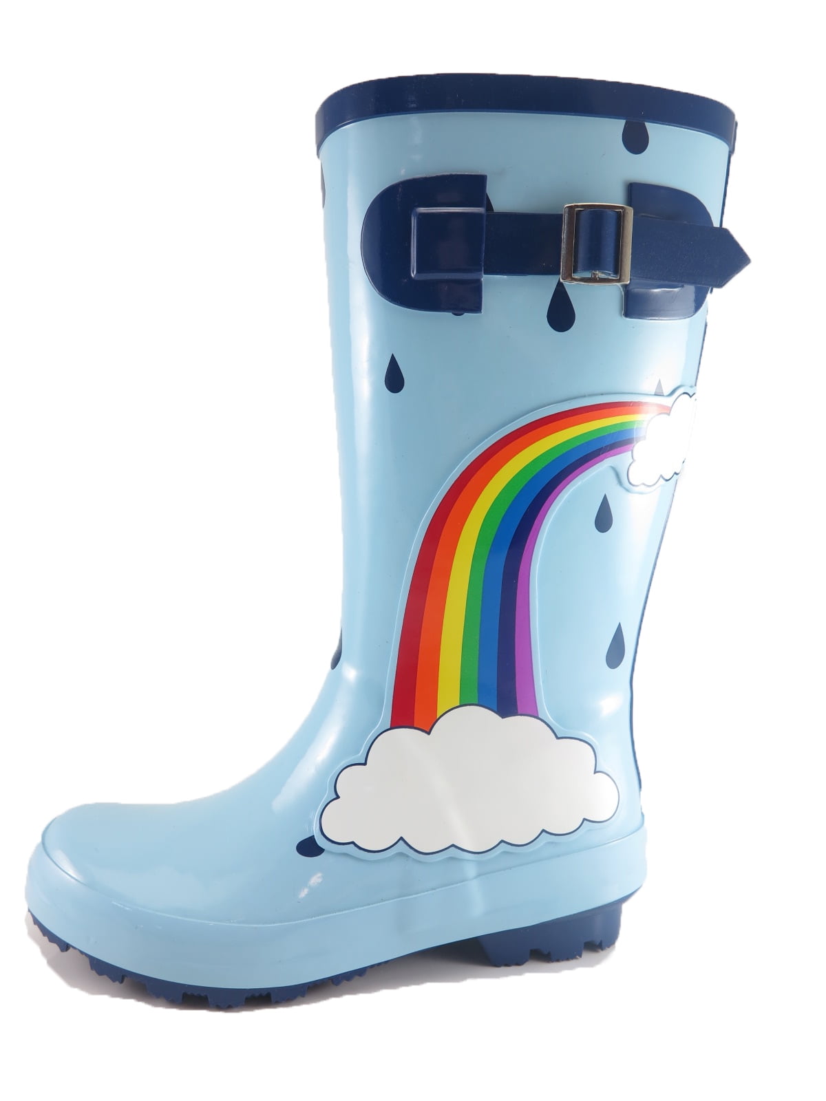 The Wonder Nation Girls’ Rainbow Rain Boot Cute used little kids sz 5/6 Schoenen Meisjesschoenen Laarzen happy rain boots with a beautiful rainbow 