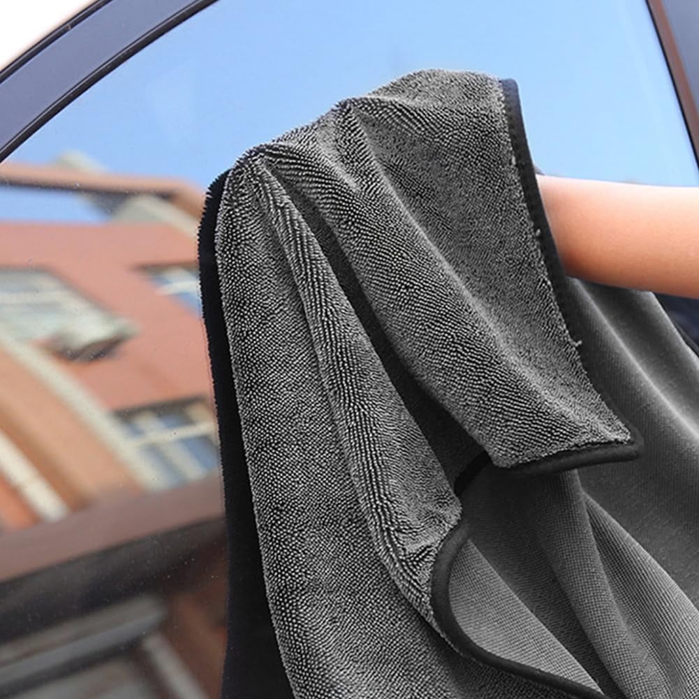Bathroom Drying Cloth, 2Pack Large Microfibre Cleaning Cloth(60x40cm), Glass Cleaning Cloth, Thicken Car Towel For Car Window Washing, Detailing, Polishing