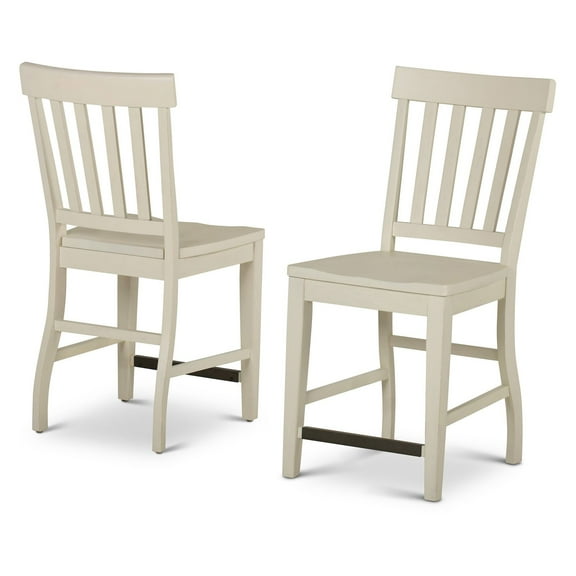 Steve Silver Cayla Indoor Dining Farmhouse Wood 40" Height Side Chair, Set of 2, White