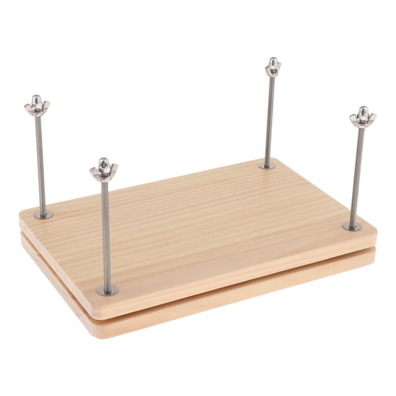 GUOOL Wooden Binding Press Convenient Flat Paper Press Machine for Home Office DIY Bookbinding Labels Photo Albums Cards