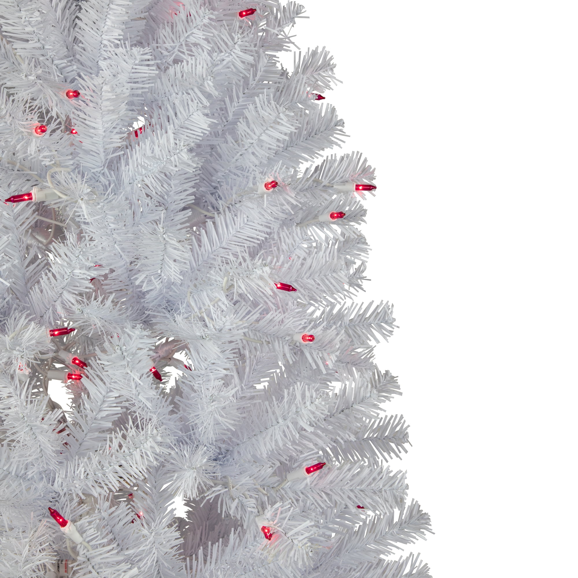 6.5' Pre-Lit Slim Geneva White Spruce Artificial Christmas Tree Pink