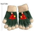 thumbnail image 2 of harmtty Festive Wear Gloves Knitted Christmas Tree Pattern Gloves for Men Women Fuzzy Winter Gloves Cozy Festive Wear for Adults Kids Stylish Holiday Season, 2 of 6