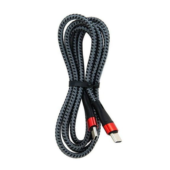 KIQType-C to Type-C Fast Charging Data Cable (Braided Line) - Red (1.0M)