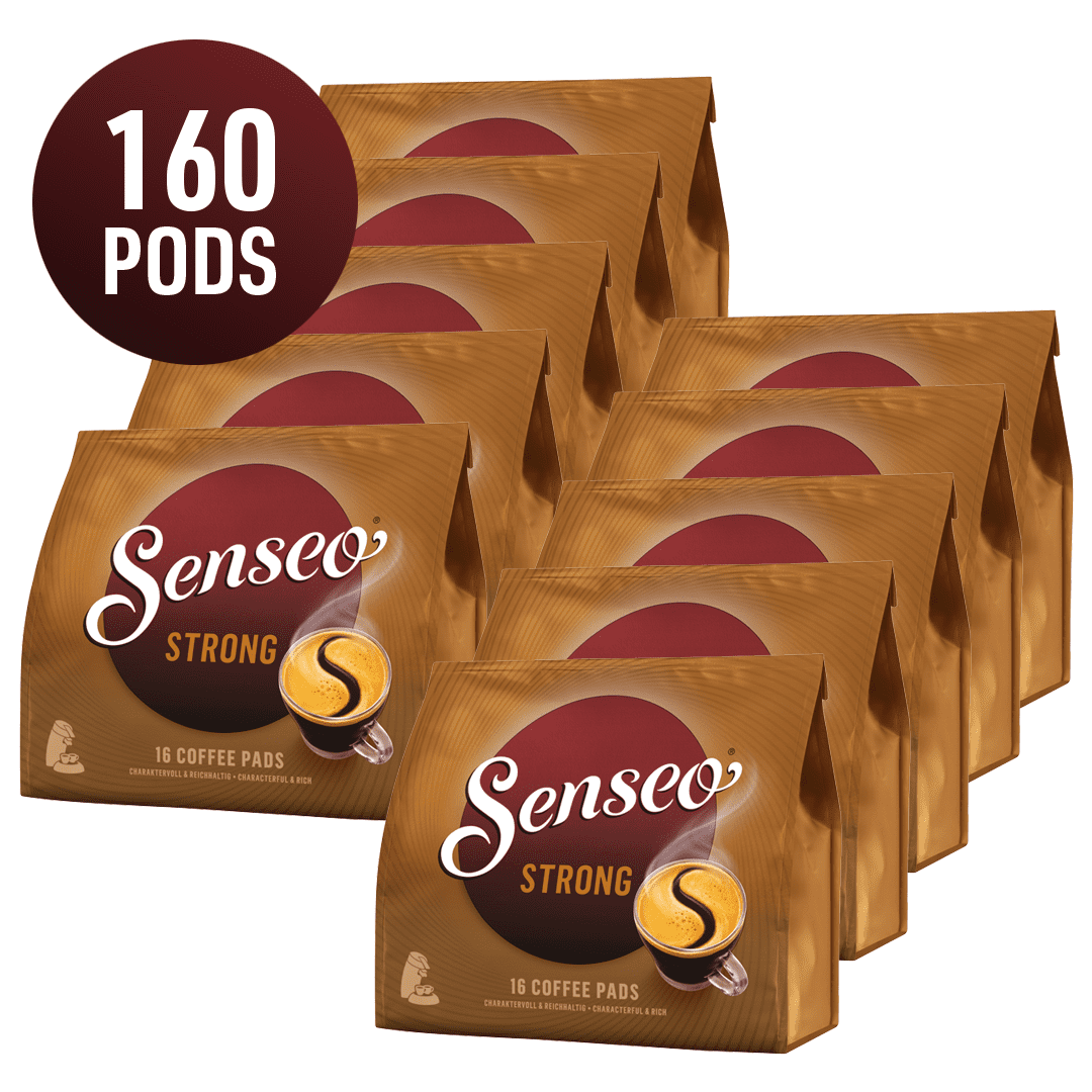 Senseo Strong Roast Coffee Pods, 160 Count (10 Packs of 16 Pods