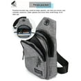 thumbnail image 3 of PULLIMORE 2 Pcs Men Chest Bags Casual Crossbody Shoulder Sling Backpack Fanny Pack for Sports Travel (Black + Gray), 3 of 9