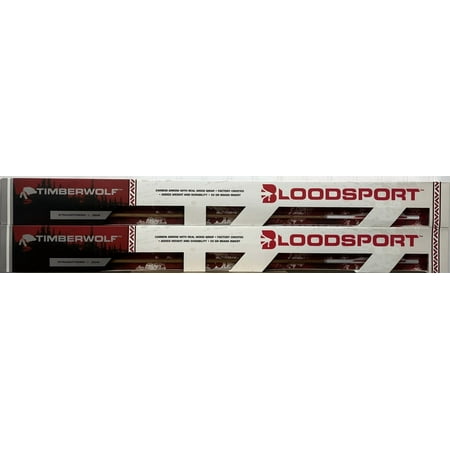 one dozen Bloodsport Archery Timberwolf 350 Arrows with Insert 1008306