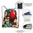 thumbnail image 3 of Lsque Mario Print Drawstring zipper Backpack Bag Sport Gym Sackpack Cinch Bags Drawstring Bags Draw String Sport Bag-One Size, 3 of 6