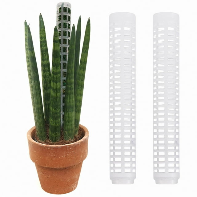 Tutor de Plástico para Monstera y Plantas Trepadoras | Estacas Extensibles y Apilables | para Uso En Interiores con Musgo Sphagnum | Paquete de 4 Tutores de 28,4 Cm (11,2 Pulgadas)