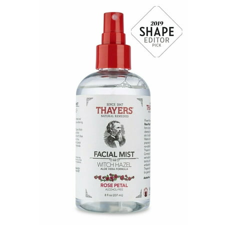 THAYERS Facial Mist Toner Clear - Witch Hazel - Rose Petal -8 Fl Oz - 3 Pack