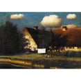 thumbnail image 2 of Paul Wilhelm Keller-Reutlingen 14x11 Gold Ornate Wood Frame and Double Matted Museum Art Print Titled - Foolish Under Clouds in Late Summer Light, 2 of 4