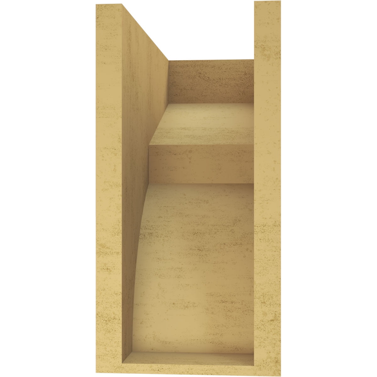 7"W x 14"D x 14"H Classic Monterey Rough Cedar Woodgrain TimberThane Corbel, Primed Tan