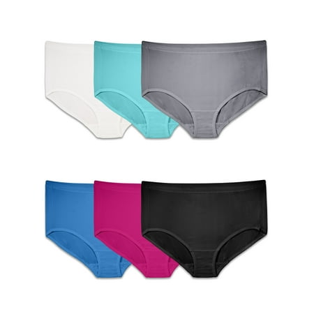 

Fit for Me Women s Plus Size Breathable Micro-Mesh Brief Underwear 6 Pack Sizes 1X-5X