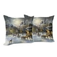 thumbnail image 6 of Ambesonne Colorful Throw Pillow Cover 2 Pack, Winter Rural Landscape, 24", Multicolor, 6 of 6