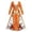 1Orange, variant on Xijirk Women's Halloween Crew Neck Flare Long Sleeve Maxi Dress Skeleton Rose Spider Web Print Gown for Halloween Party,5XL