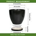 thumbnail image 4 of Stillaflora 8 inch Matte Black Ceramic Flower Pot with Watering Function & Saucer | Modern Indoor Outdoor Planter for Houseplants & Home Decor, 4 of 6