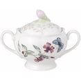 thumbnail image 2 of Lenox Butterfly Meadow Double Handled Sugar Bowl with Lid, White -, 2 of 4
