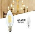 thumbnail image 3 of HEVIRGO 1PC C35 220V E14 Base 4W LED Energy Saving Dimmable Filament Candle Light Bulbs, 3 of 10