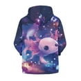thumbnail image 2 of Chaqlin Galaxy Funny Axolotl Girls Long Sleeve Hooded Pullover Lightweight with Pockets Trendy Comfy Top for Teens Fall Size 6-9, 2 of 7