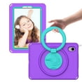 thumbnail image 6 of TECH CIRCLE iPad 10th Generation 10.9 inch Case 2022, 360°Rotating Kickstand/Ring Handle Heavy Duty Protection Soft Silicone Shockproof Kids Cover for Apple iPad 10th Gen 10.9 inch,Purple, 6 of 6