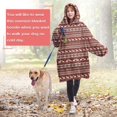 thumbnail image 4 of Wearable Oversized Blanket,Red Christmas Reindeer Pattern Wearable Blanket Hoodie for Adults,Cozy Hooded Blankets with Super Pockets,Super Warm Fuzzy Pullover for Women & Men, 4 of 6