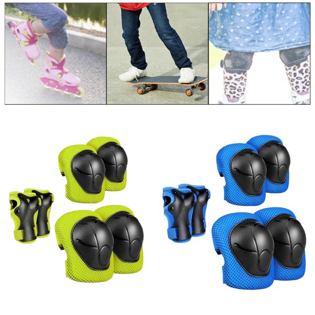 Juego de equipo de protección para , ligero, ajustable, transpirable, seguro, codo de muñeca, rodilleras para , actividades al aire libre, bicicleta, patinaje, esquí shamjiam Almohadillas de protección