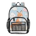 thumbnail image 4 of Iauyy Clear Backpack Heavy Duty PVC Transparent Backpack for College Workplace, Fox Animation, 4 of 8