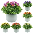 thumbnail image 1 of Gwong Decoración hogareña Fake en maceta crisantemo vívido atractivo agradable agradable flor de plantas de escritorio en maceta para jardín Gwong 21070043, 1 of 6