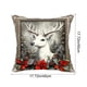 thumbnail image 3 of Juego de fundas de almohada navideñas con lazos de Papá Noel, reno y muñeco de nieve | Funda de cojín de lino de 45 x 45 cm | Decoración festiva para el hogar, 3 of 5