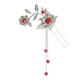thumbnail image 2 of Prettyia borla flor  chino Cosplay Drama pelo Clip U Pin Pick rojo Zulema Palo chino antiguo, 2 of 7
