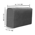 thumbnail image 2 of Sofa Armrest Protectors for Armchairs, Sofas, Non-Slip Armchair Covers Dark Grey, 2 of 6