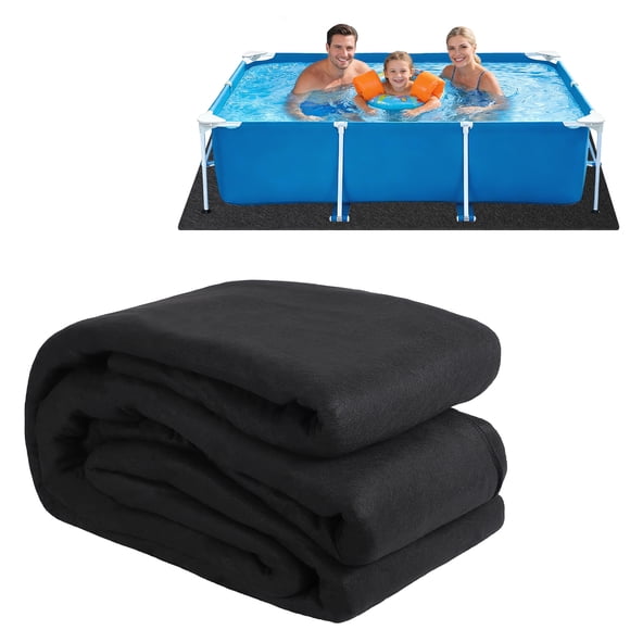 Heavy Duty Pool Liner Pad for Above Ground Pools - Durable Geotextile Ground Shield - Puncture & Weed Resistant, Eco-Friendly - Ideal Liner Protector for Ponds - Square, Size: 12x20