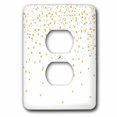 3dRose Luxury Chic and Trendy Faux Gold Glitter Confetti Hearts on