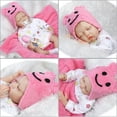 thumbnail image 3 of 1 Set Girl Doll 55cm Rosa Niñas Ropa Juguetes Disfraz Bebé Recién Nacido Juguete Sombrero Pezón Botella Lifelike Toddler Gifts Rosa Dibujos animados Impreso Mono Manta Reborn Bebés - Multicolor - Otro, 3 of 3