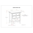 thumbnail image 4 of Amherst 24 inch Wide Solid Wood Transitional Bedside Table in White, 4 of 13